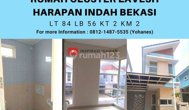 Jual Cepat Rumah Cluster Lavesh Harapan Indah Bekasi 1