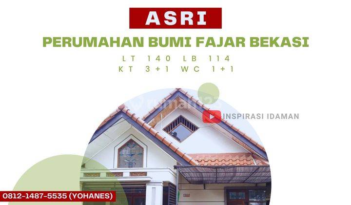 Jual Cepat Rumah 2 Lantai Perumahan Bumi Fajar Bekasi Depan Taman Asri Lapangan 1