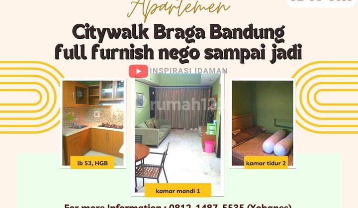 Jual Cepat Apartement Citywalk Braga Bandung Full Furnish Nego Sampai Jadi 1