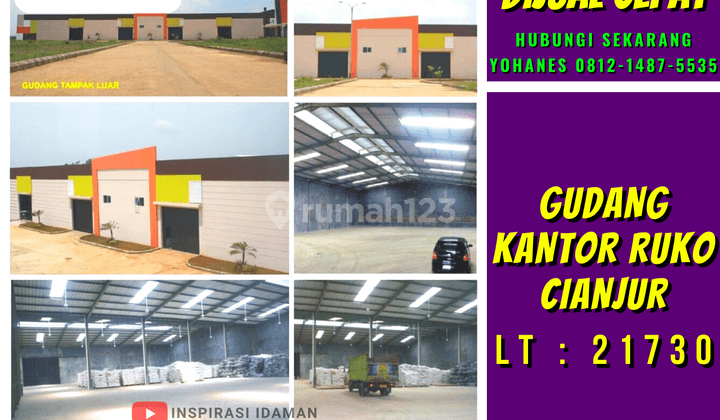 Jual Cepat Gudang Kantor Ruko Cianjur 1