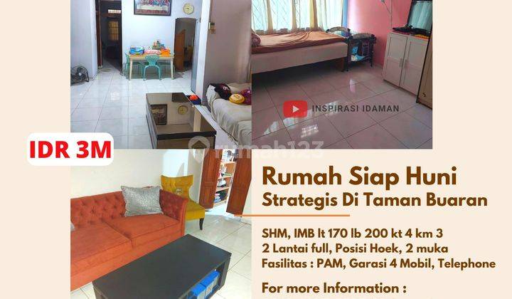 Cluster Taman Buaran Indah 1 Luas 170m² Depan Mall 1