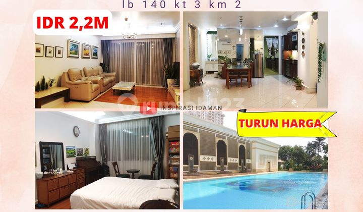 Apartemen Grand Itc Permata Hijau 140 Mtr 3Br Tower B Semi Furnished Apartemen Grand Itc Permata Hijau 140 Mtr 3Br Tower B Semi Furnished