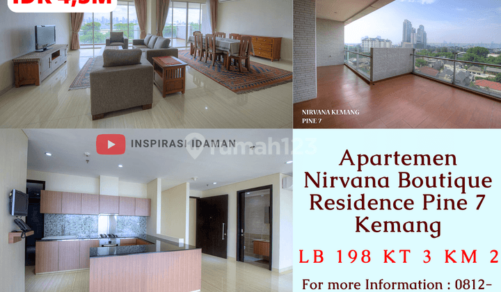 Jual Cepat Apartemen 3BR Lb 198 Nirvana Boutique Residence Pine 7 Kemang 1