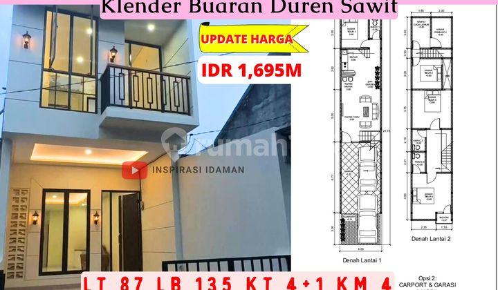 Rumah Baru Indent 2 Mobil Lega Klender Buaran Duren Sawit Rumah Baru Indent 2 Mobil Lega Klender Buaran Duren Sawit