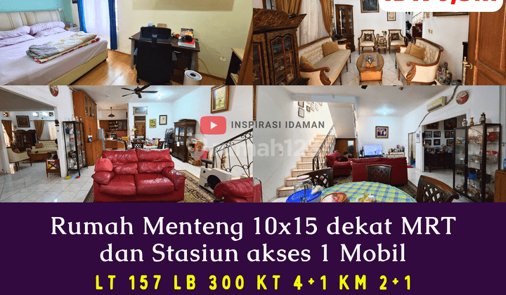 Rumah Menteng 10x15 Dekat Mrt Dan Stasiun Akses 1 Mobil 1