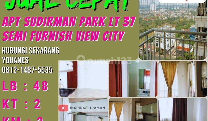 Apt Sudirman Park Lb 48 2 Br Lt 37 semi furnish View city 1