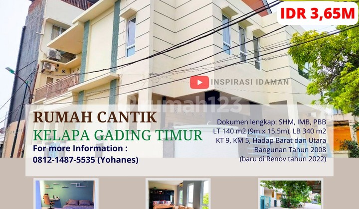 Rumah Cantik 3 Lantai Kelapa Gading Timur Pt Hii Rumah Cantik 3 Lantai Kelapa Gading Timur Pt Hii