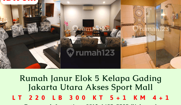 Rumah Janur Elok 5 Kelapa Gading Jakarta Utara Akses Sport Mall 1