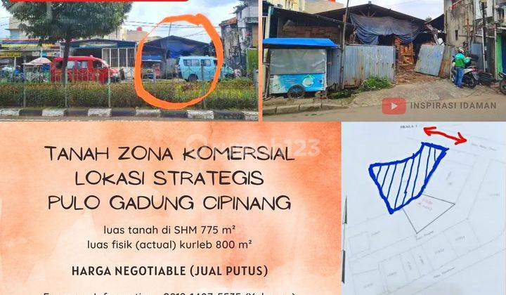 Tanah Zona Komersial Lokasi Strategis Pulo Gadung Cipinang 1