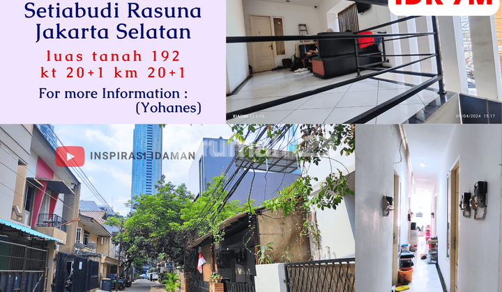 Rumah Kost 20KT luas 192mtr Setiabudi Jaksel Rasuna