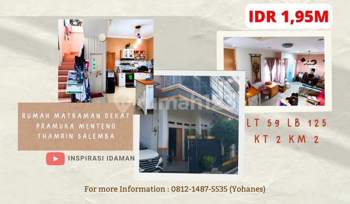 3-Story Minimalist House in Matraman near Pramuka Menteng Thamrin Salemba