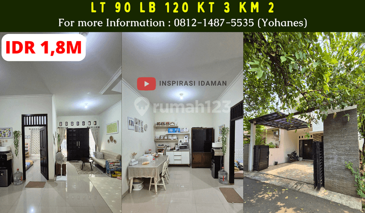 Jual Cepat Rumah Malaka Duren Sawit 90mtr Siap Huni 1 Mobil 1