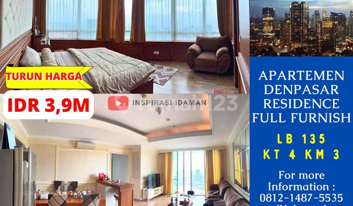 Apartemen Denpasar Residence 3+1Br 135Mtr Lantai 27 Full Furnish Apartemen Denpasar Residence 3+1Br 135Mtr Lantai 27 Full Furnish