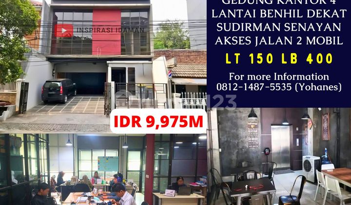 4-Story Office Building in Benhil Near Sudirman Senayan