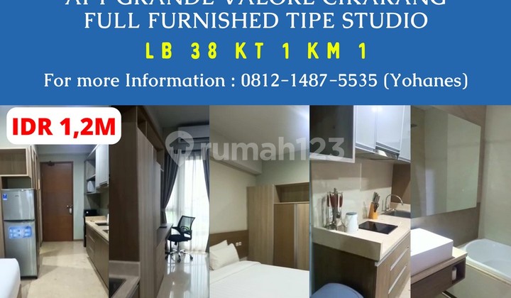 Apt Grande Valore Cikarang Fully Furnished Studio Type 1