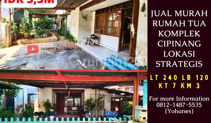 Murah Rumah Tua Cipinang Indah Pwi