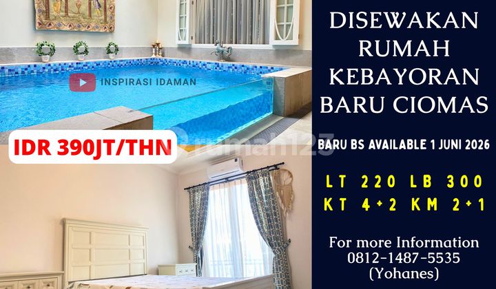 Disewakan Rumah Kebayoran Baru Ciomas