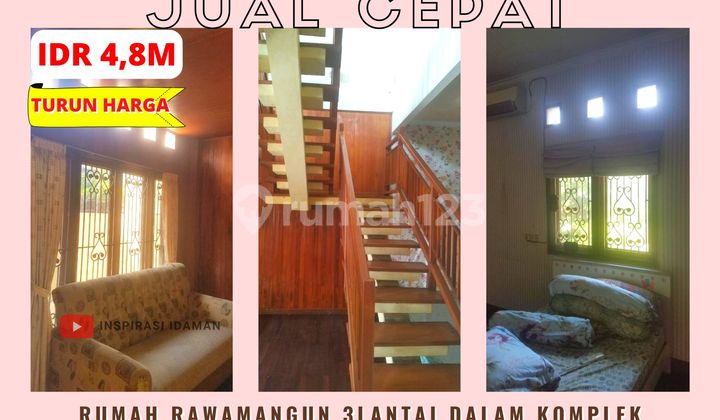 Rumah 3 Lantai Luas 310 Dalam Komplek Rawamangun