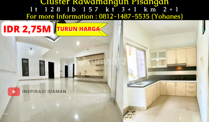 Rumah 9x14mtr 2 Lantai Cluster Rawamangun Pisangan Siap Huni 1