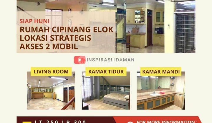 Jual Cepat Rumah Siap Huni Cipinang Elok Lokasi Strategis Akses 2 Mobil 1