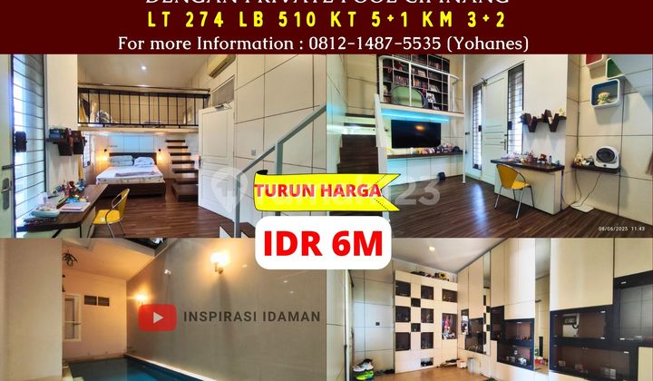 Rumah Modern Siap Huni 2,5 Lantai dengan Private Pool Cipinang