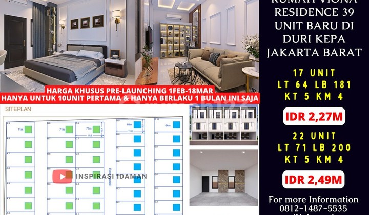 Rumah Viona Residence 39 Unit Baru di Duri Kepa Jakarta Barat Rumah Viona Residence 39 Unit Baru di Duri Kepa Jakarta Barat