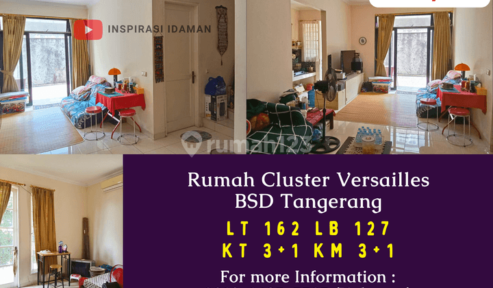 Jual Cepat Rumah Luas 162mtr Cluster Versailles Bsd Tangerang 1