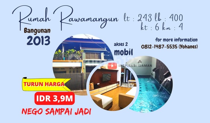 Rumah Rawamangun Ada Kolam Renang Nego Sampai Jadi Rumah Rawamangun Ada Kolam Renang Nego Sampai Jadi