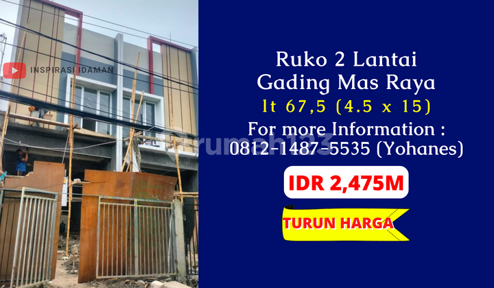 Quick Sale 2-Storey Shop House Gading Mas Raya Quick Sale 2-Storey Shop House Gading Mas Raya