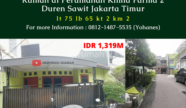 Rumah di Perumahan Kimia Farma 2 Duren Sawit 1