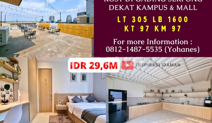 Kost di Gading Serpong Dekat Kampus & Mall