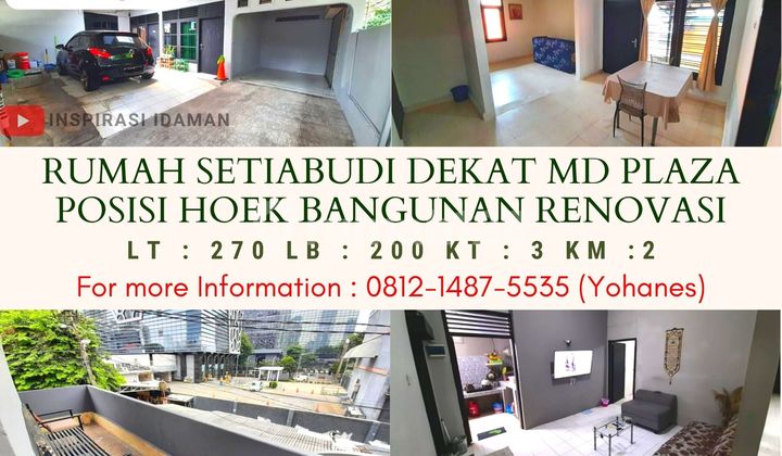 Rumah Setiabudi 270Mtr Dekat Md Plaza Posisi Hoek Dekat Sudirman Rumah Setiabudi 270Mtr Dekat Md Plaza Posisi Hoek Dekat Sudirman