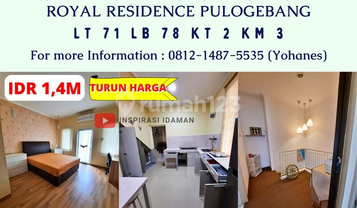 Rumah Minimalis Full Furnished Royal Residence Pulogebang Rumah Minimalis Full Furnished Royal Residence Pulogebang