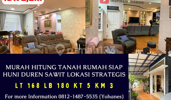 Murah Hitung Tanah Rumah Siap Huni Duren Sawit Lokasi Strategis