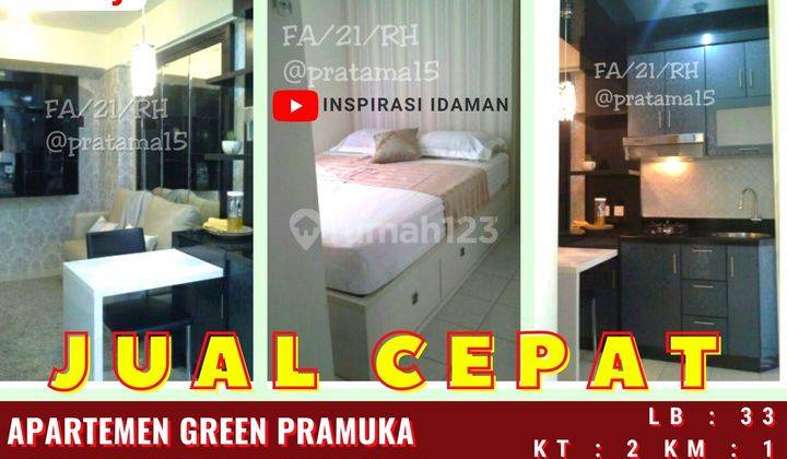 Jual Cepat Apartemen Green Pramuka Tower Fagio 2BR Full Furnished 1