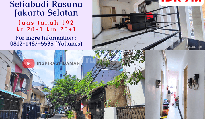 Jual Cepat Rumah Kost 20KT Luas 192mtr Setiabudi Jaksel Rasuna 1