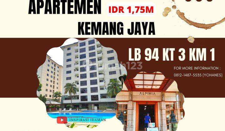 Jual Cepat Apartemen Kemang Jaya Tower Alpinia Full Furnished View Taman 1