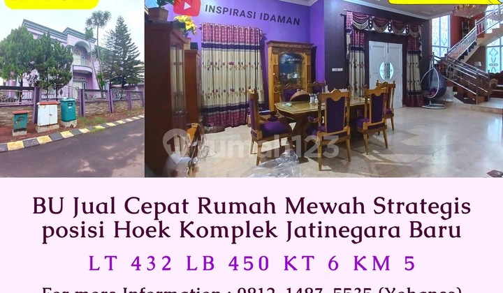Bu Jual Cepat Rumah Mewah Strategis Posisi Hoek Dekat Stasiun Buaran