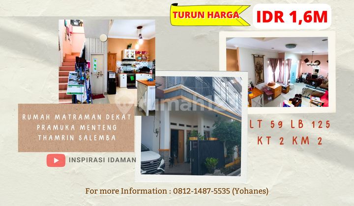 Rumah Minimalis 3 Lantai Matraman Dekat Pramuka Menteng Thamrin Salemba