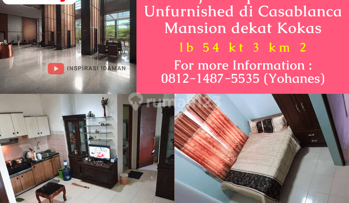 Dijual Cepat Unit Unfurnished di Casablanca Mansion Dekat Kokas 1