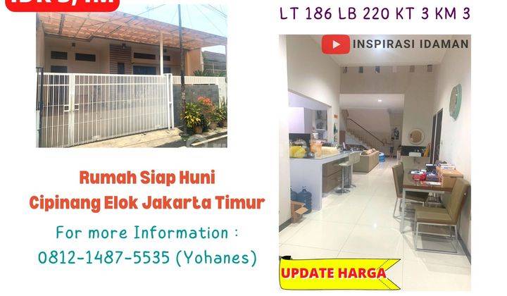 Jual Cepat Rumah Cipinang Elok Siap Huni Jakarta Timur 1