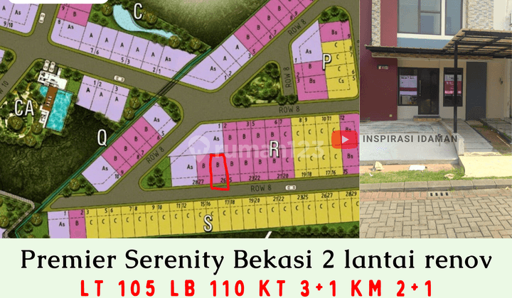 Jual Cepat Premier Serenity Bekasi 7x15mtr 2 Lantai Renov 1