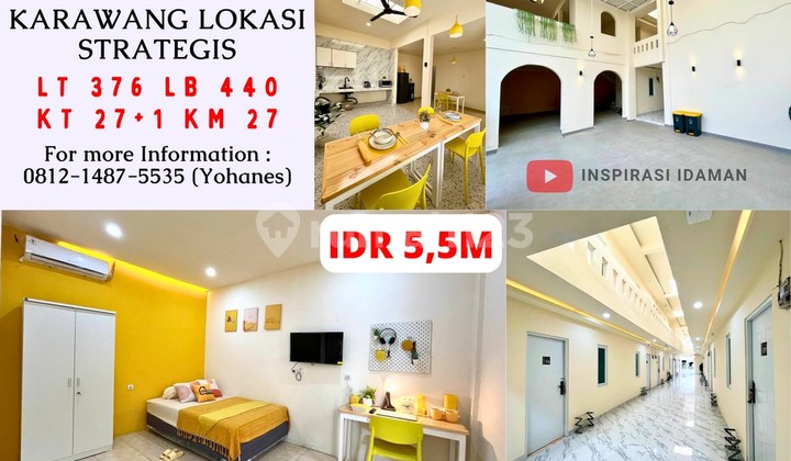 Dijual Cepat! Kost Dekat Kiic Karawang Lokasi Strategis