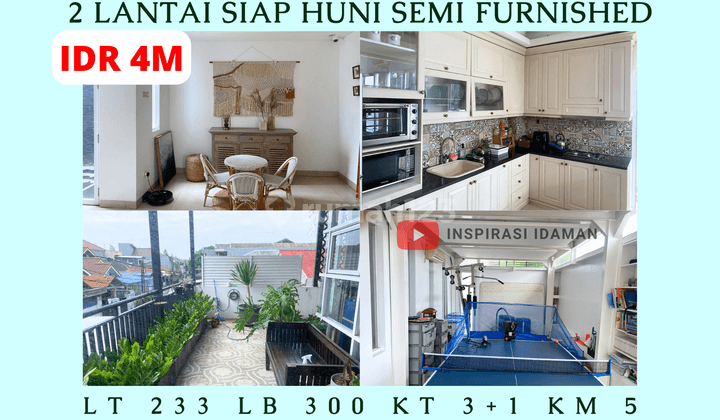 Rumah Pisangan Rawamangun 233mtr 2 Lantai Siap Huni Semi Furnished 1