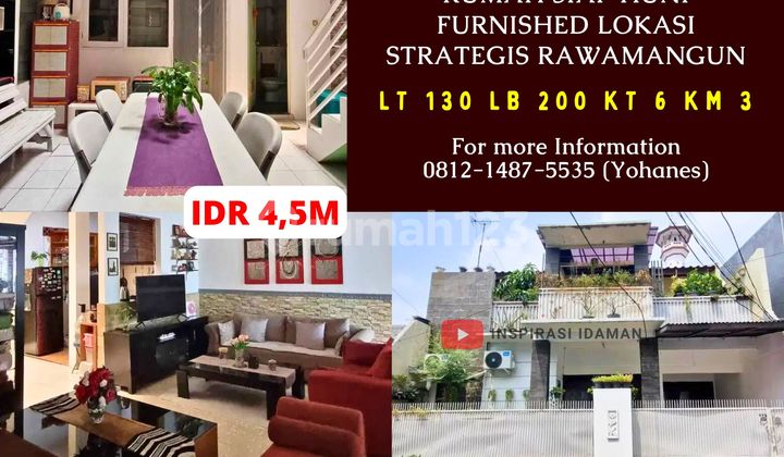 Rumah Siap Huni Furnished Lokasi Strategis Rawamangun Rumah Siap Huni Furnished Lokasi Strategis Rawamangun