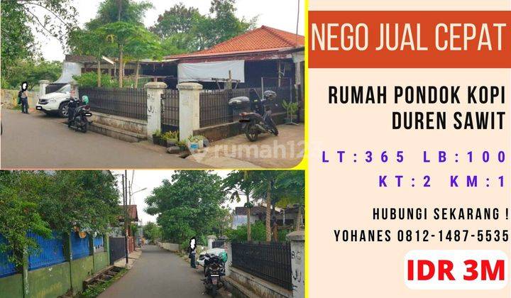 Rumah Pondok Kopi Lebar 10mtr Lokasi Super Strategis 1