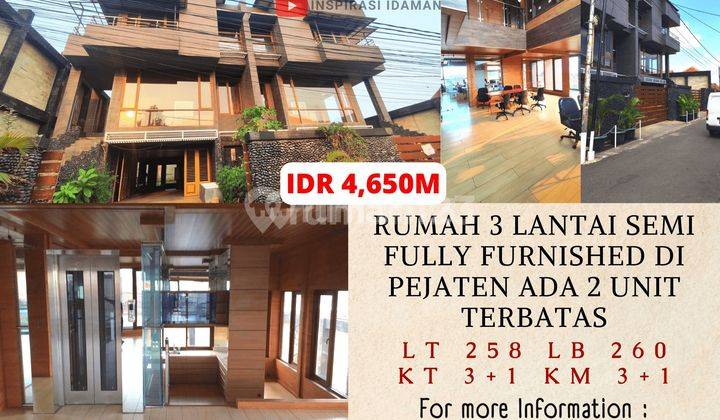 BU Jual Cepat Rumah 3 Tingkat Semi Furnish Pejaten Ada 2 Unit Terbatas 2