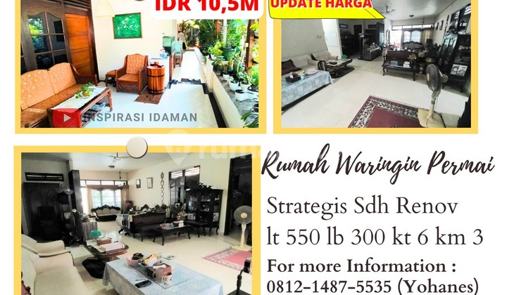 Rumah Hoek Waringin Permai Strategis Jati Waringin Sdh Renov