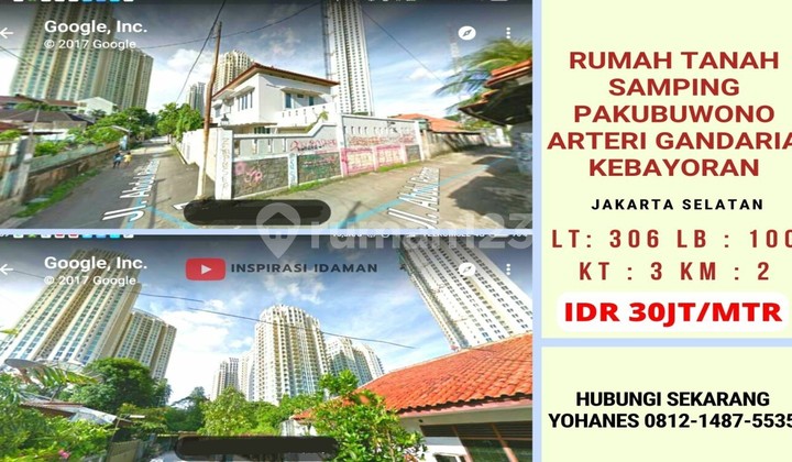 Rumah Tua 306Mtr Samping Apartement Pakubuwono View