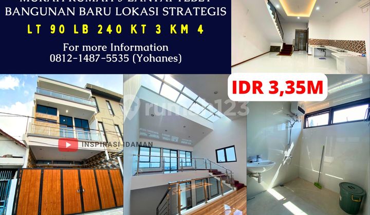 Murah Rumah 3 Lantai Tebet Bangunan Baru Lokasi Strategis Akses Jalan 1 Mobil